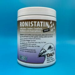Front of Ronistatin jar.