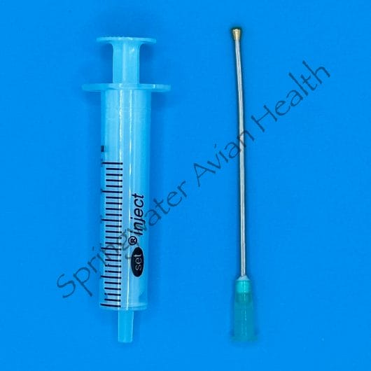 Size 2 crop needle and syringe